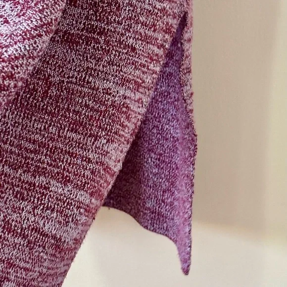 DYNAMITE| Chic Sleeveless Mock Neck Knit Sweater Dress in Heathered Wine Sz XS - Picture 4 of 7